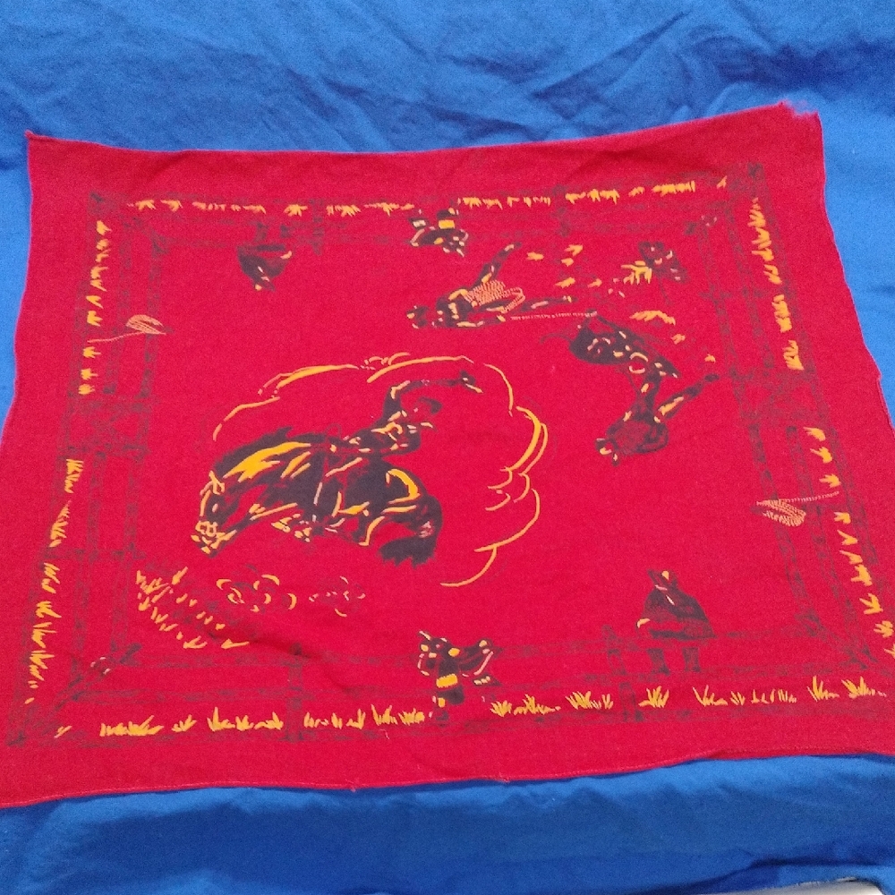 Rare Vintage 1940's Cowboy Bandana